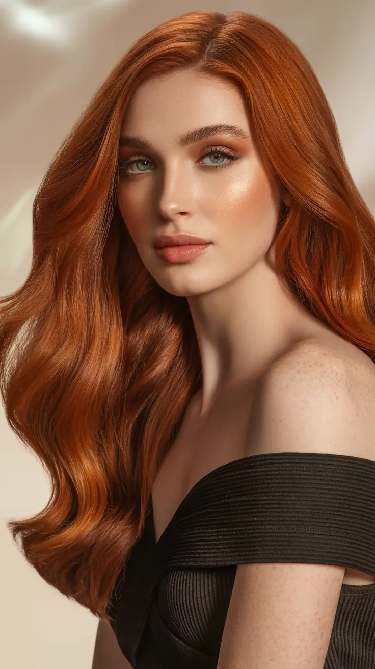 Auburn hair color 2026 guide Sunlit Copper Waves for Fair Skin