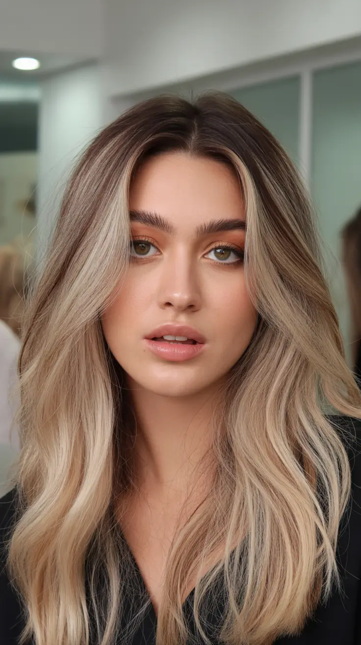 Balayage hair color ideas 2026 Soft Creamy Blonde Balayage