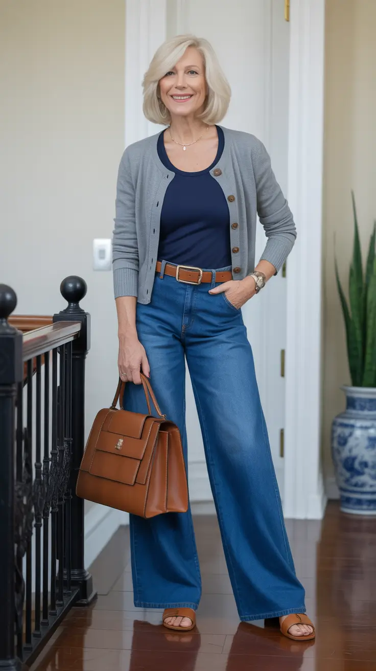 best outfits for women over 50 in 2026 Soft Neutrals with Retro Charm