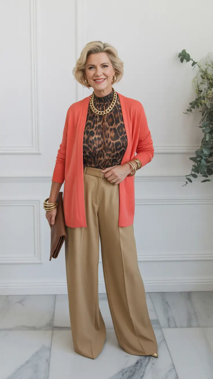 best outfits for women over 50 in 2026 Statement Prints with Modern Glam