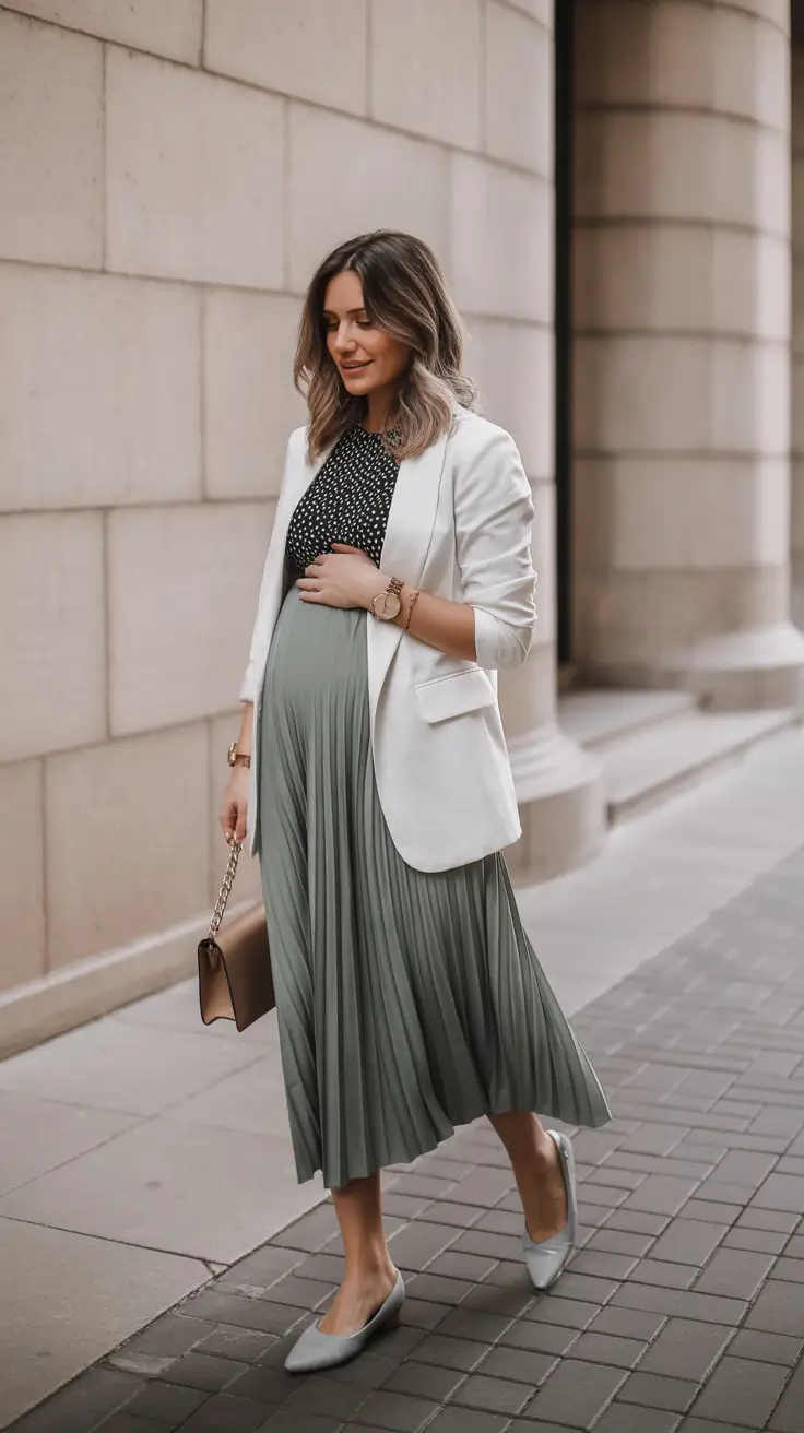 Best pregnancy outfits 2026 Effortless Office Charm