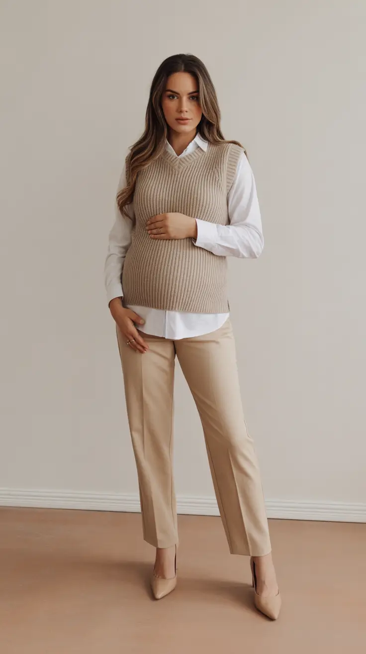 Best pregnancy outfits 2026 Neutral Layers for Everyday Elegance