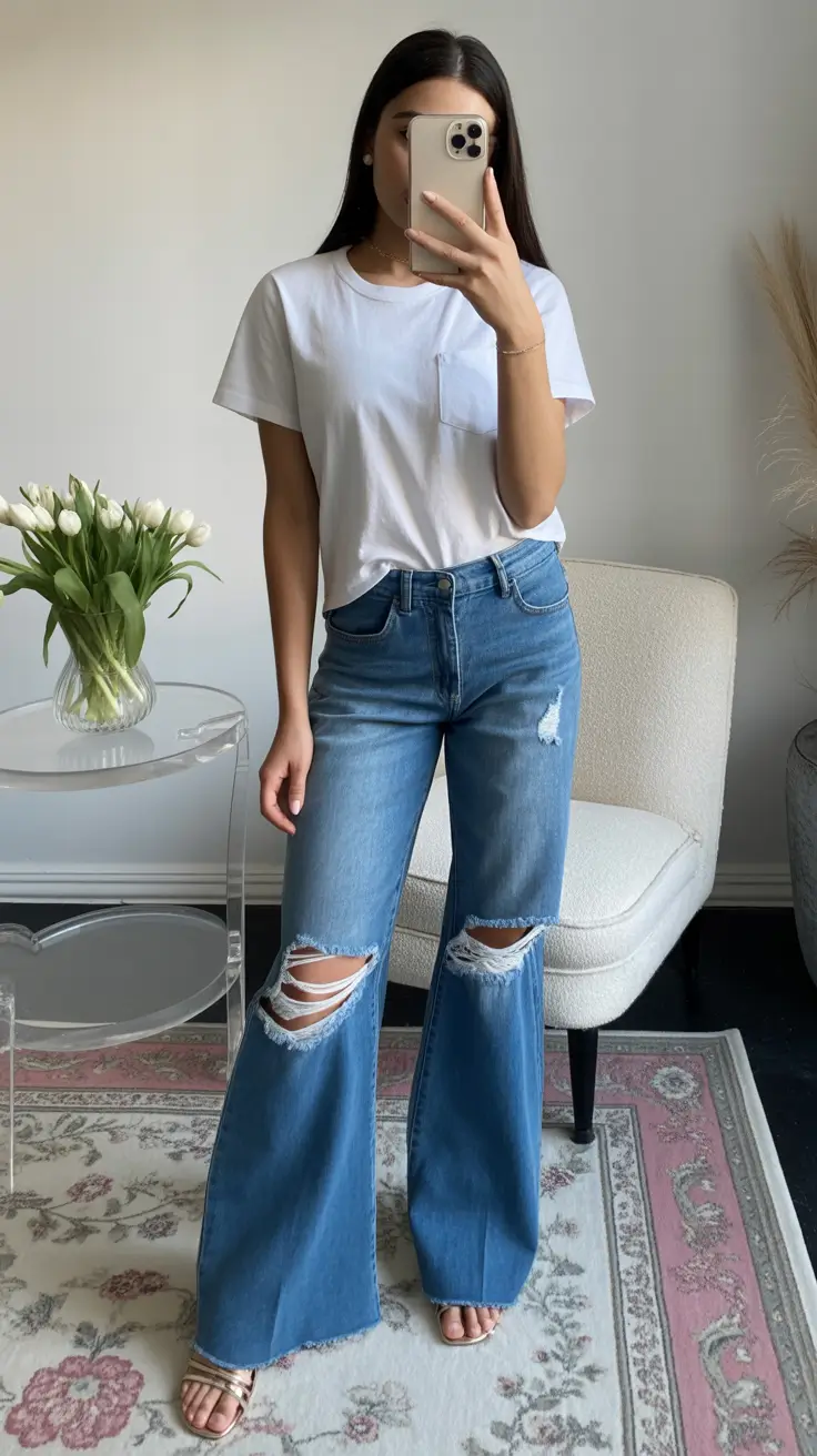 Best trendy outfits for women 2026 Denim Simplicity, Elevated