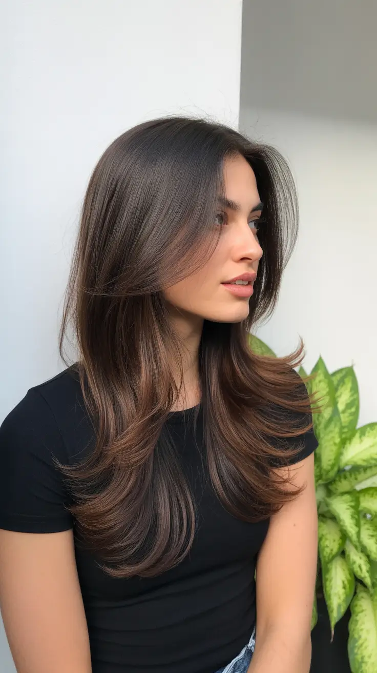 brown hair colors 2026 Coffee Layered Shine