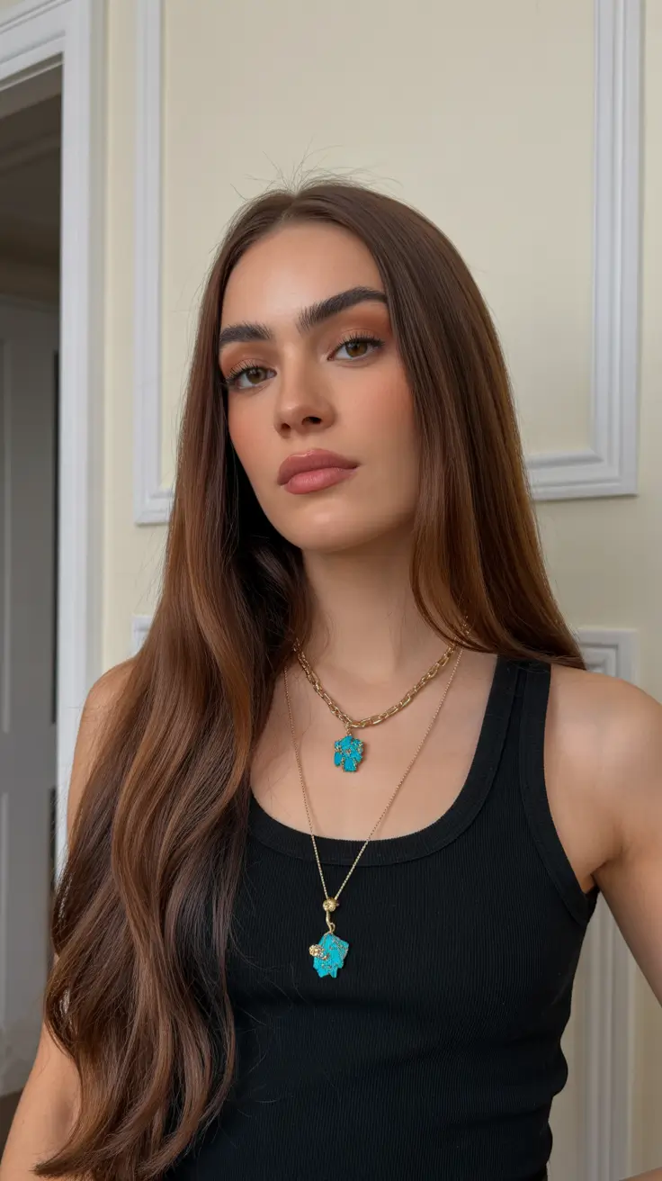 brown hair colors 2026 Amber Cocoa Shine