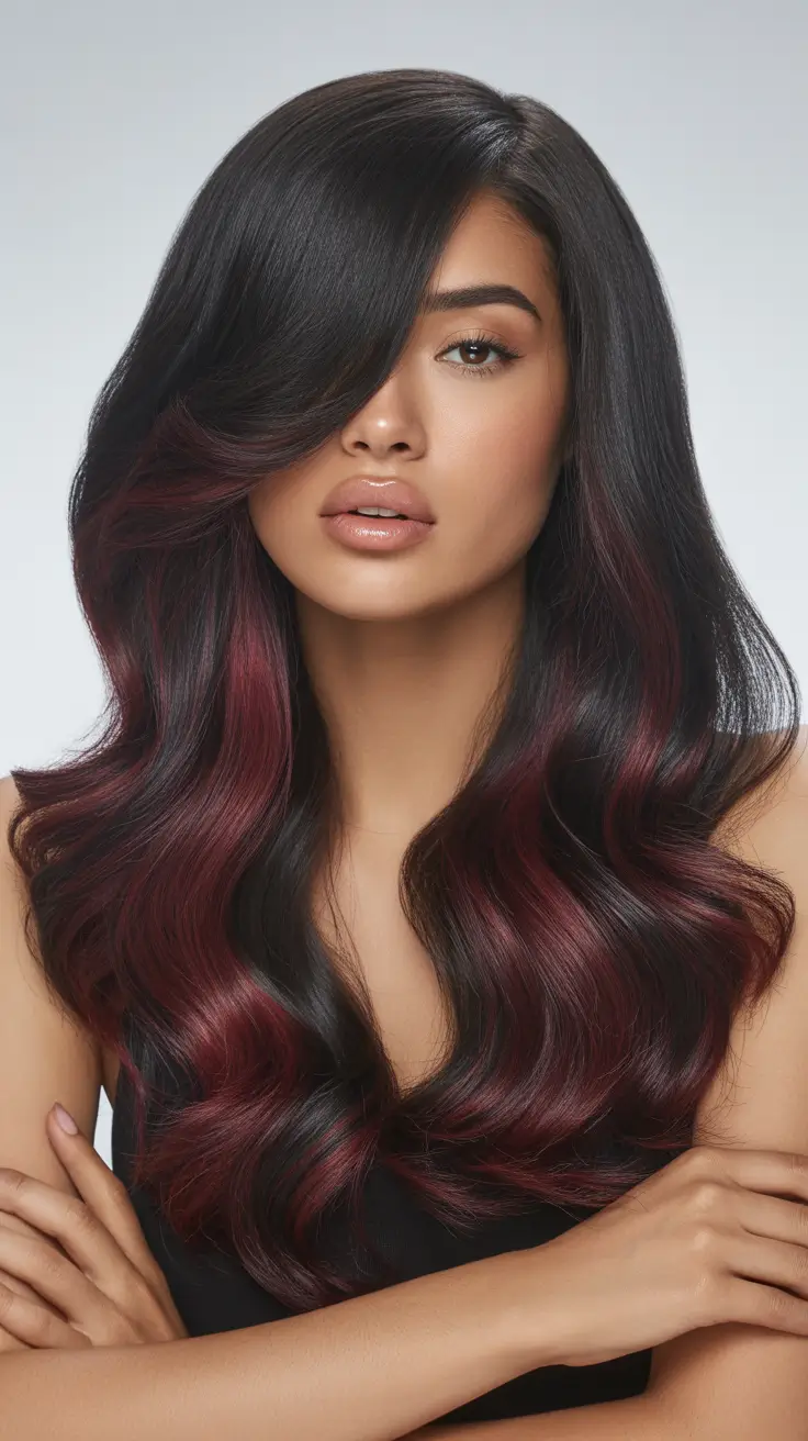 brown hair colors 2026 Cherry Espresso Blend