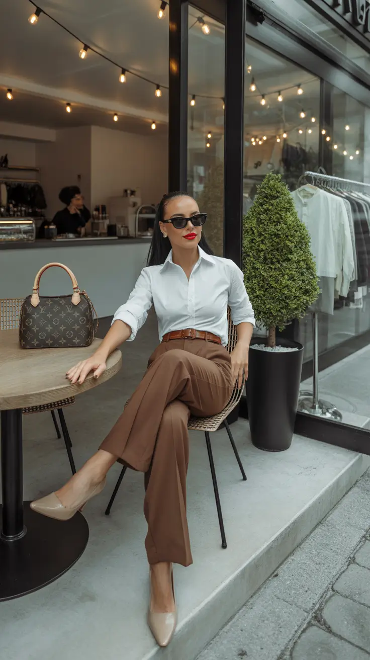 Brunch outfit ideas 2026 Cafe Chic Neutrals