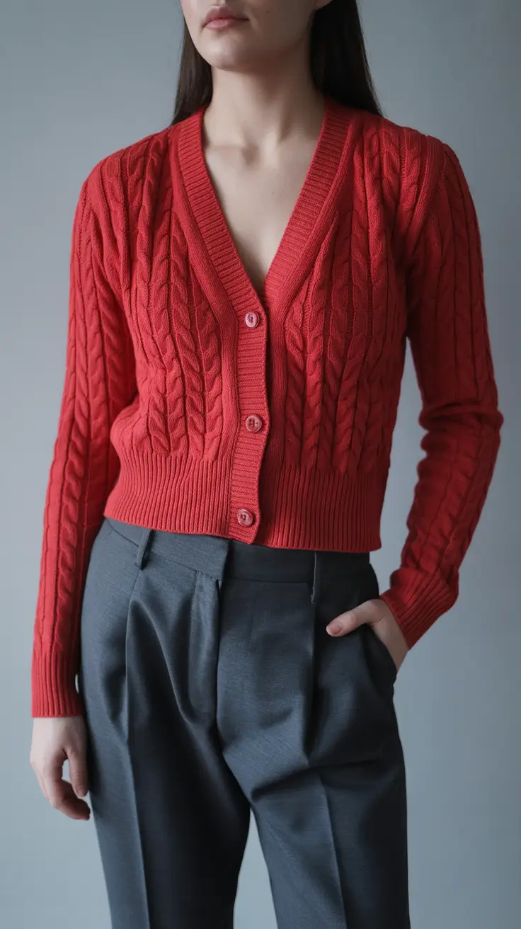 Brunch outfit ideas 2026 Scarlet Cable & Charcoal Edge