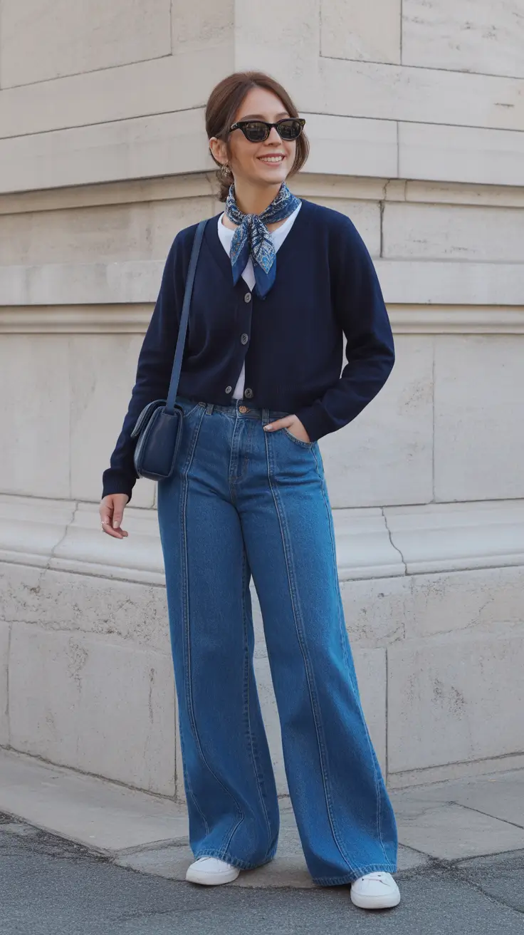 Brunch outfit ideas 2026 Retro Denim Charm
