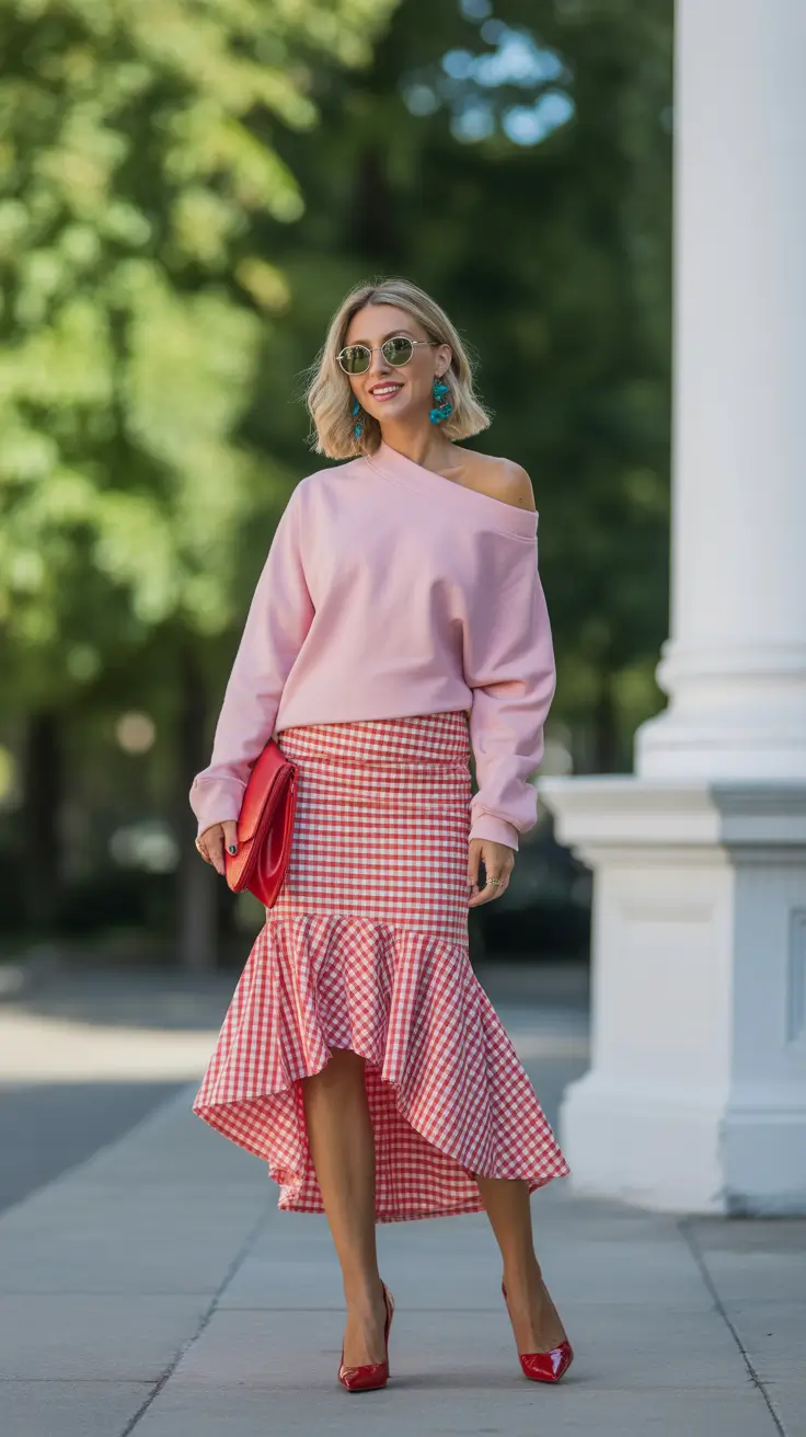 Brunch outfit ideas 2026 Playful Pastels & Picnic Prints