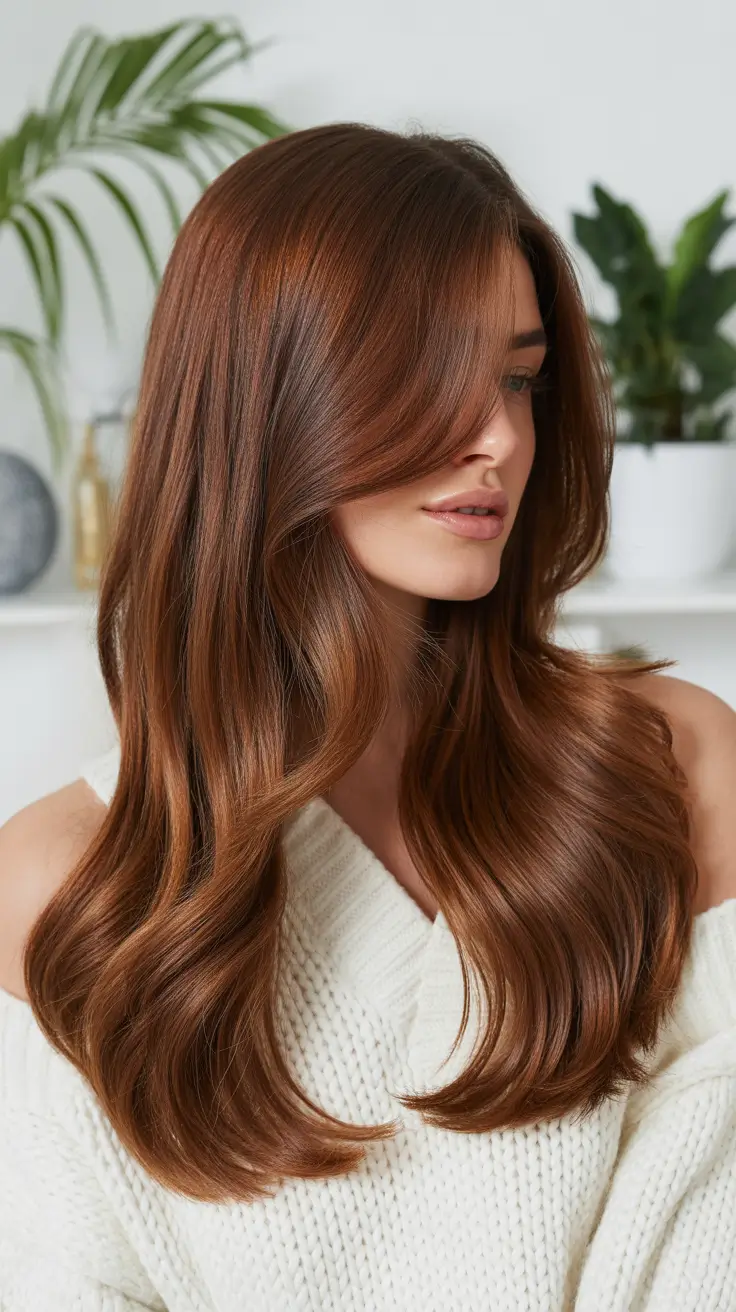 Brunette hair color 2026 trends Warm Copper Brunette