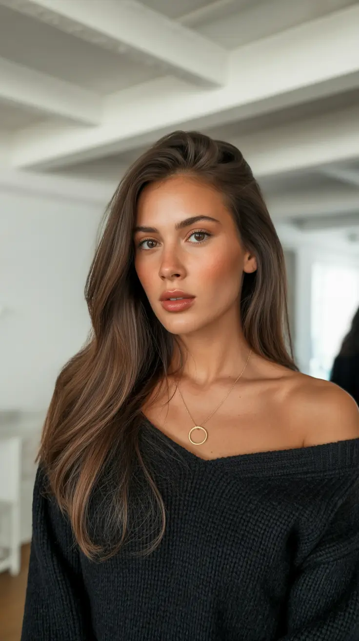 Brunette hair color 2026 trends Soft Mocha Length