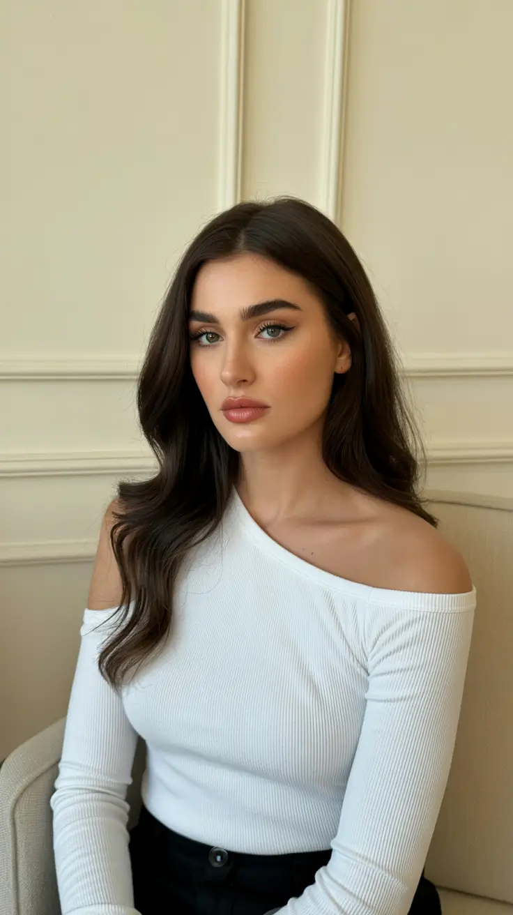 Brunette hair color 2026 trends Classic Deep Brunette Elegance