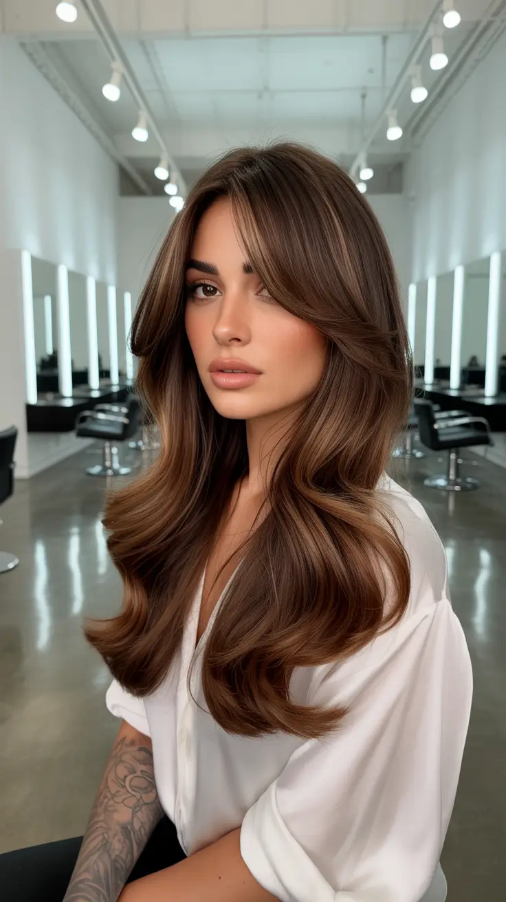 Brunette hair color 2026 trends Velvet Brunette Layers
