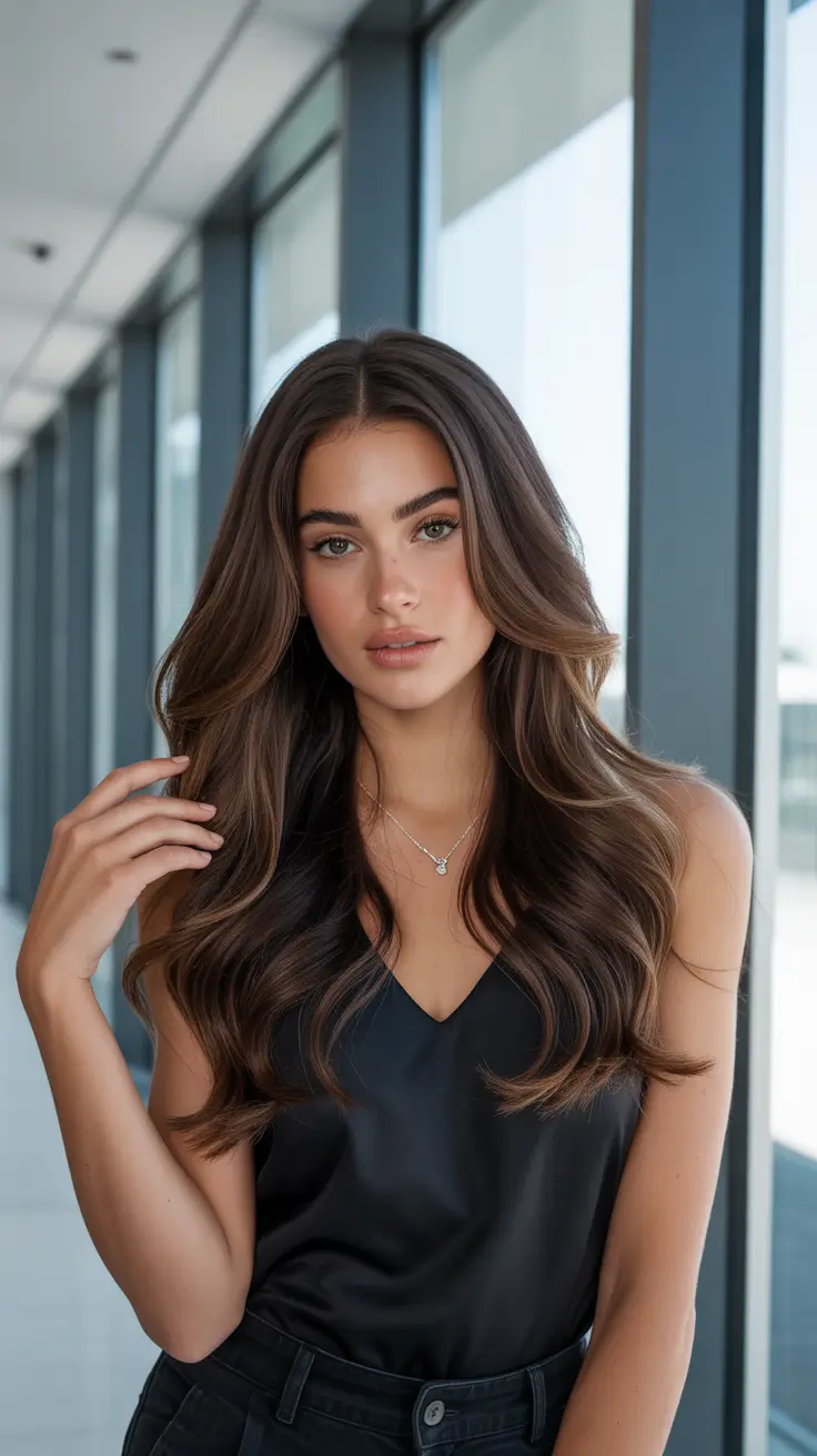 Brunette hair color 2026 trends Satin Espresso Volume