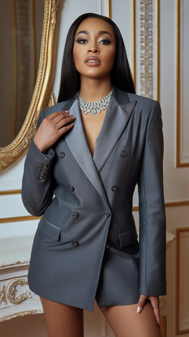 Casual outfits for Black women 2026 Smoky Glamour in Grey