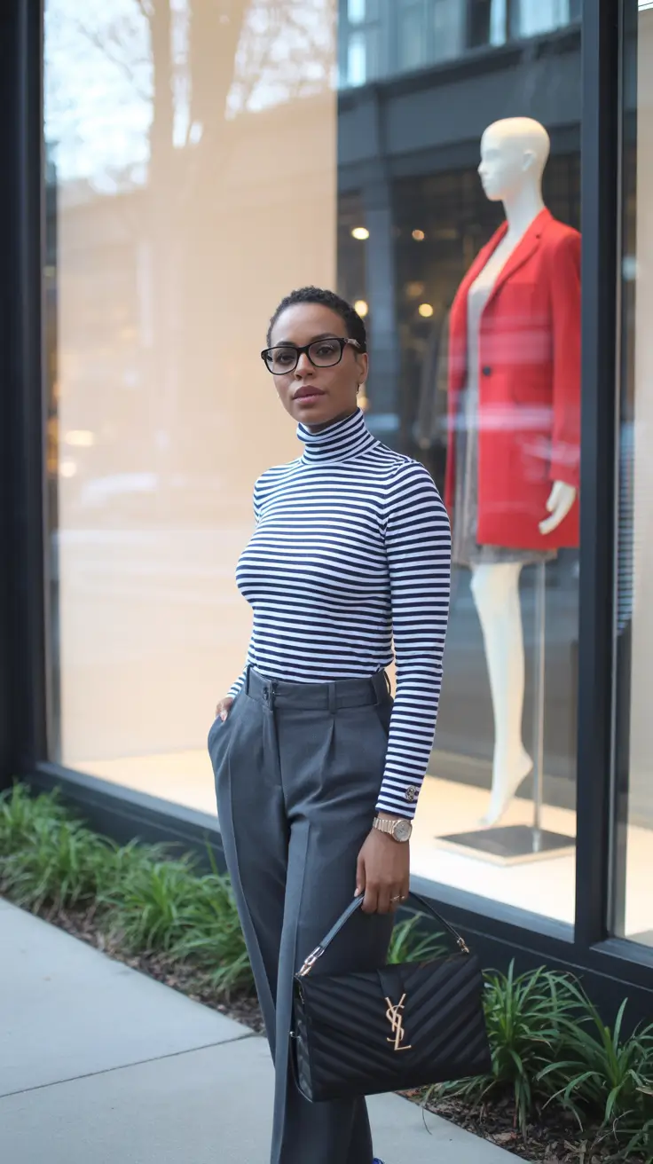 Casual outfits for Black women 2026 Modern Parisian Stripes