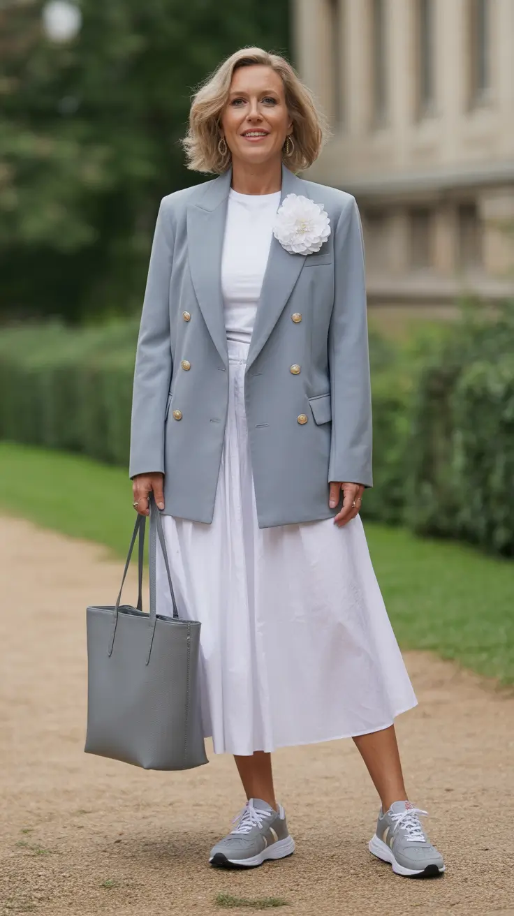 classy-outfits-for-women-over-40-in-2026 Soft Power in Sky Blue