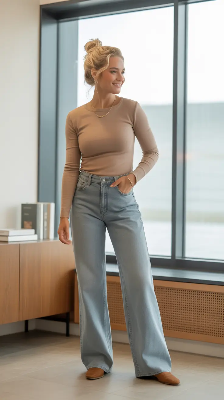 Cute mom outfits 2026 Soft Denim Simplicity