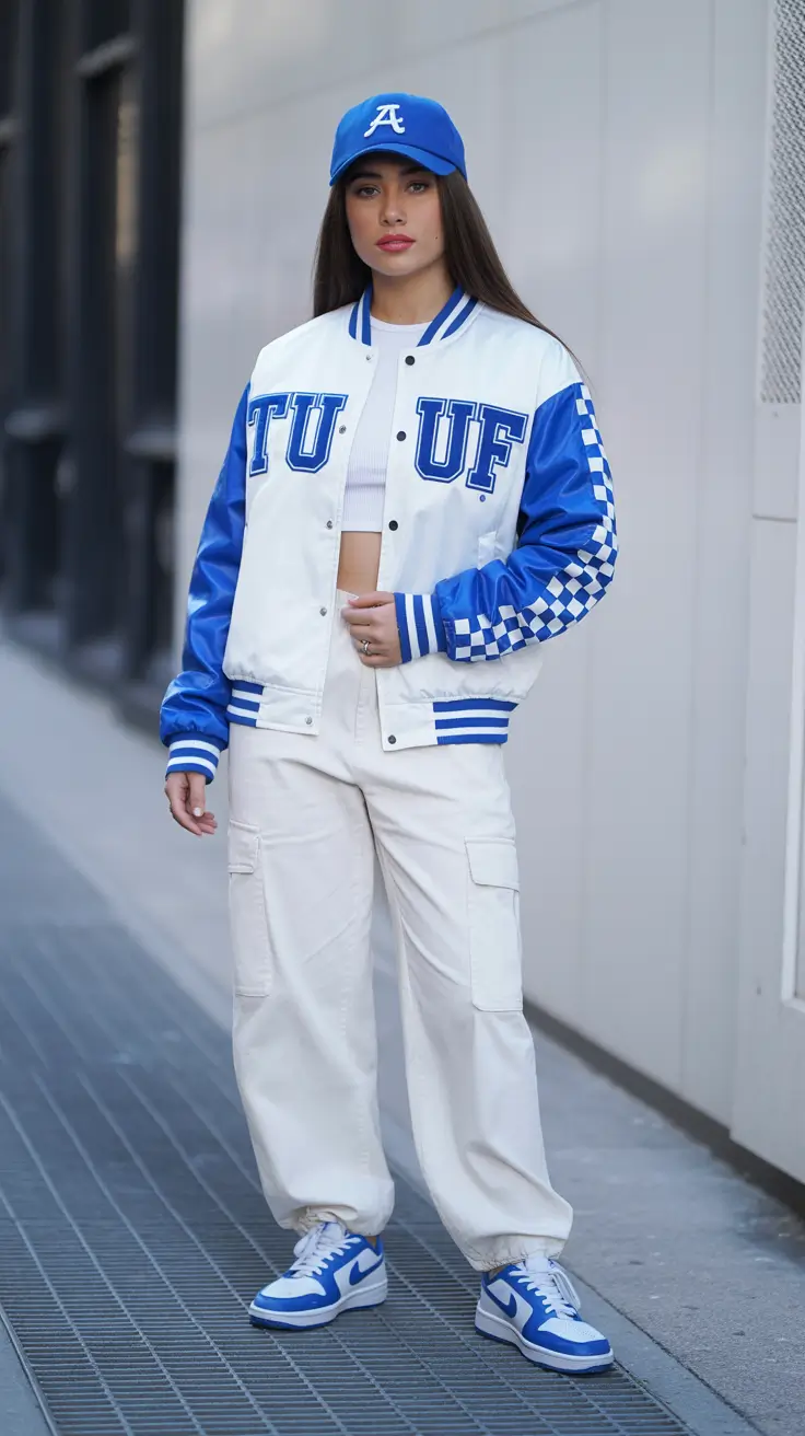 Cute y2k outfits 2026 Varsity Blue Cool