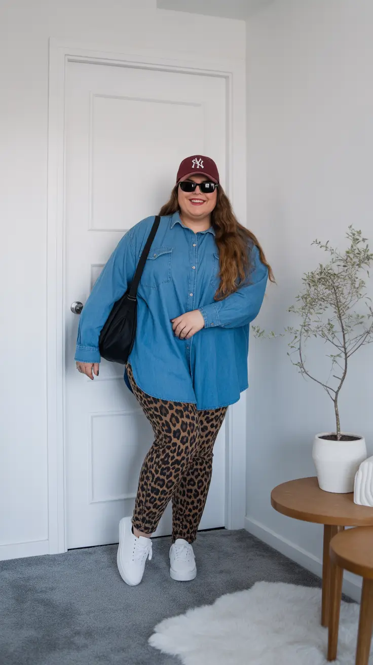 Elegant plus-size outfits for women 2026 Denim Ease with Wild Confidence