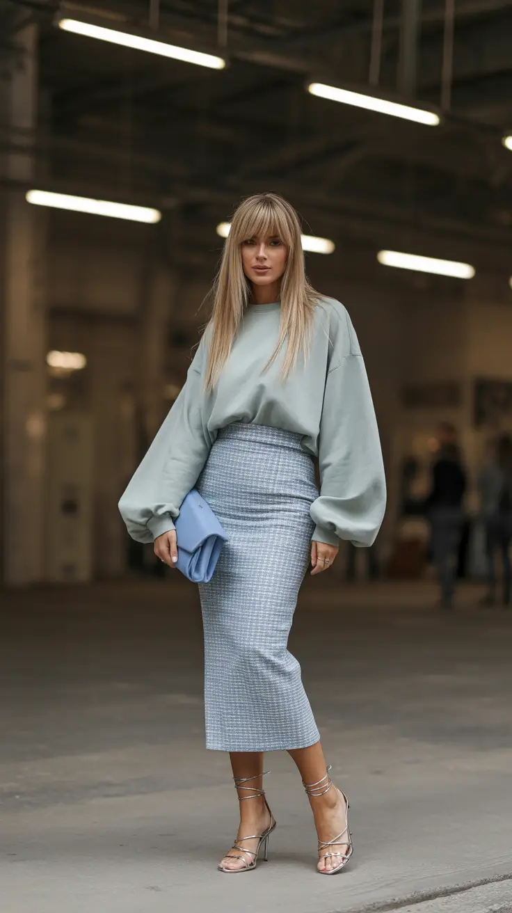 Elegant skirt outfits 2026 Checked Cool with a Modern Twist