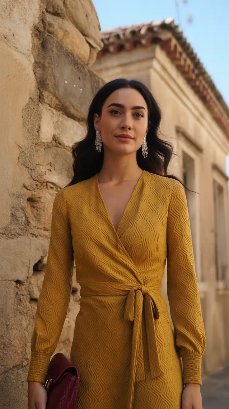 Elegant wedding guest outfits 2026 Golden Hour Charm