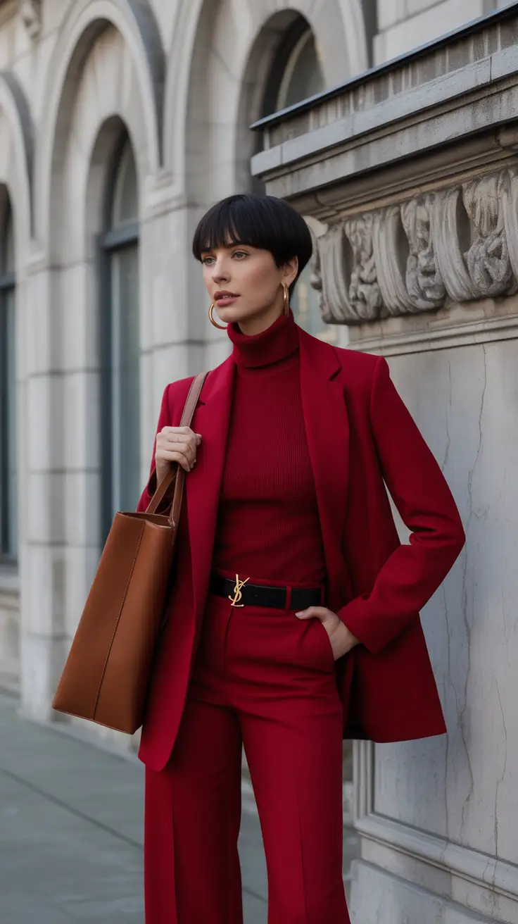 fashion outfits inspo for women 2026 Red Suit Revival