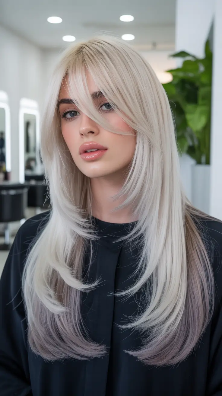 Hair color ideas to look younger 2026 Frosted Vanilla Layers