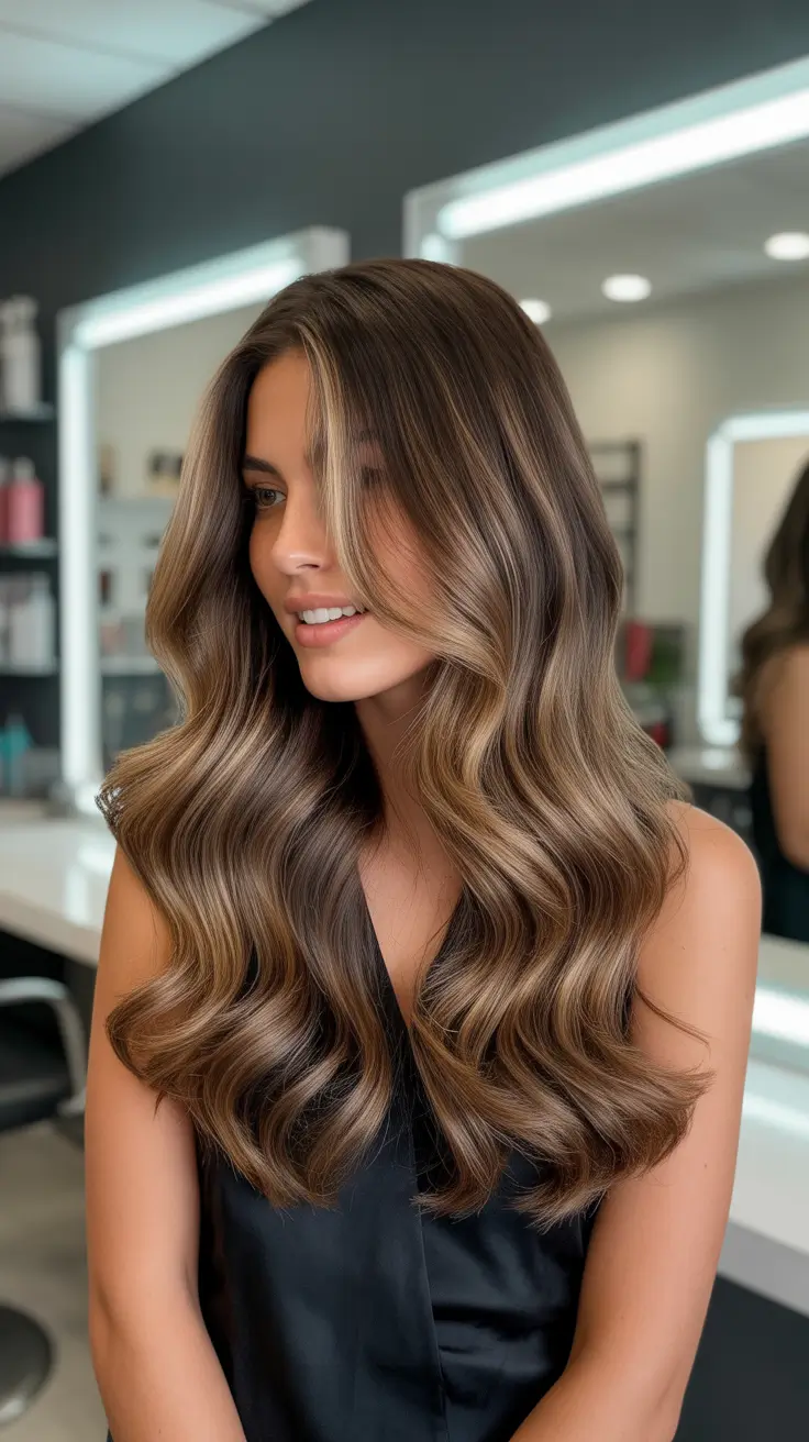 Hair color ideas to look younger 2026 Creamy Espresso Balayage