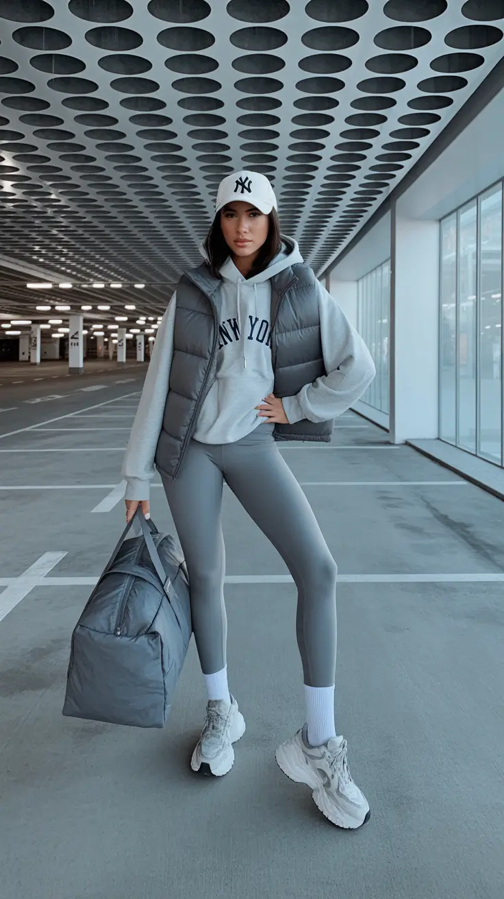 Legging outfit ideas 2026 Steel Grey Street Mood