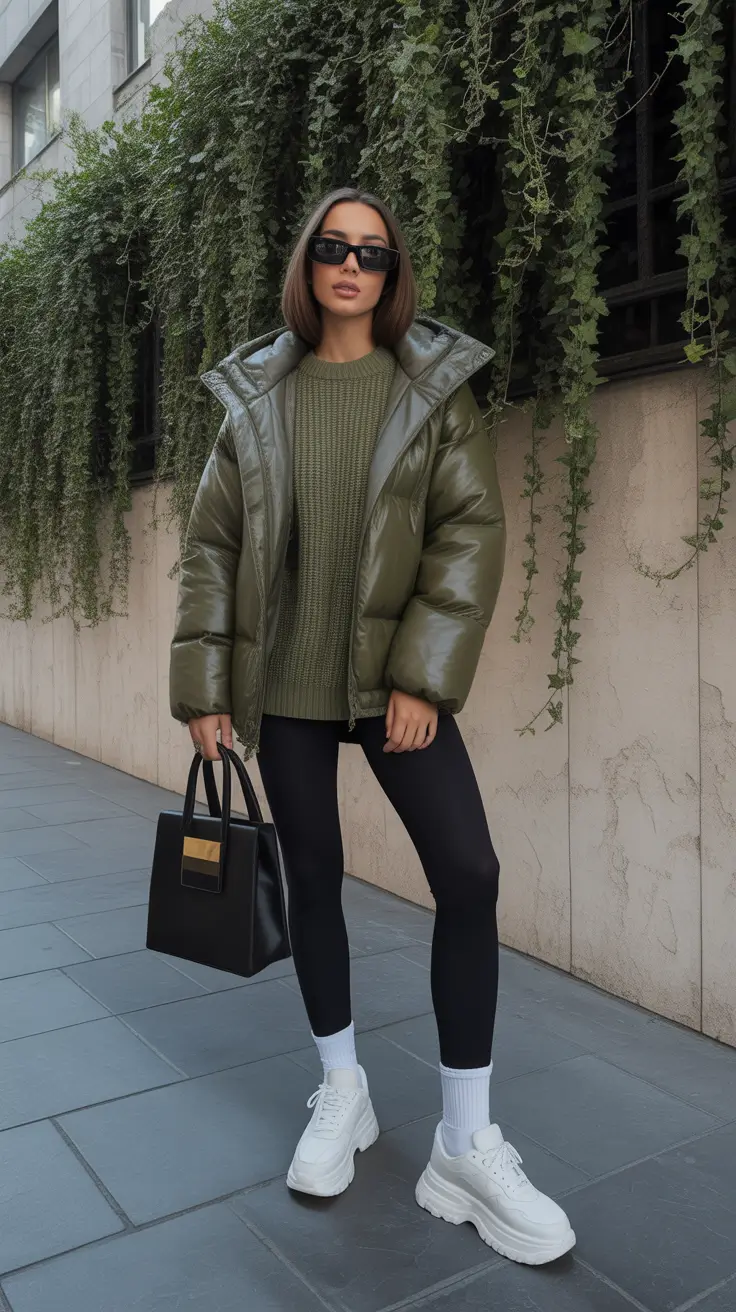 New York style inspiration 2026 Sporty Luxe in Olive