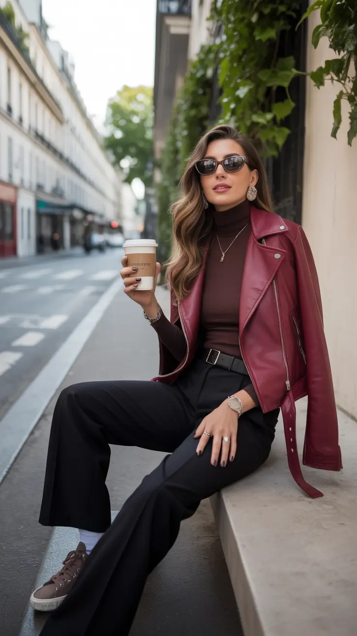 New York style inspiration 2026 Wine-Toned Confidence