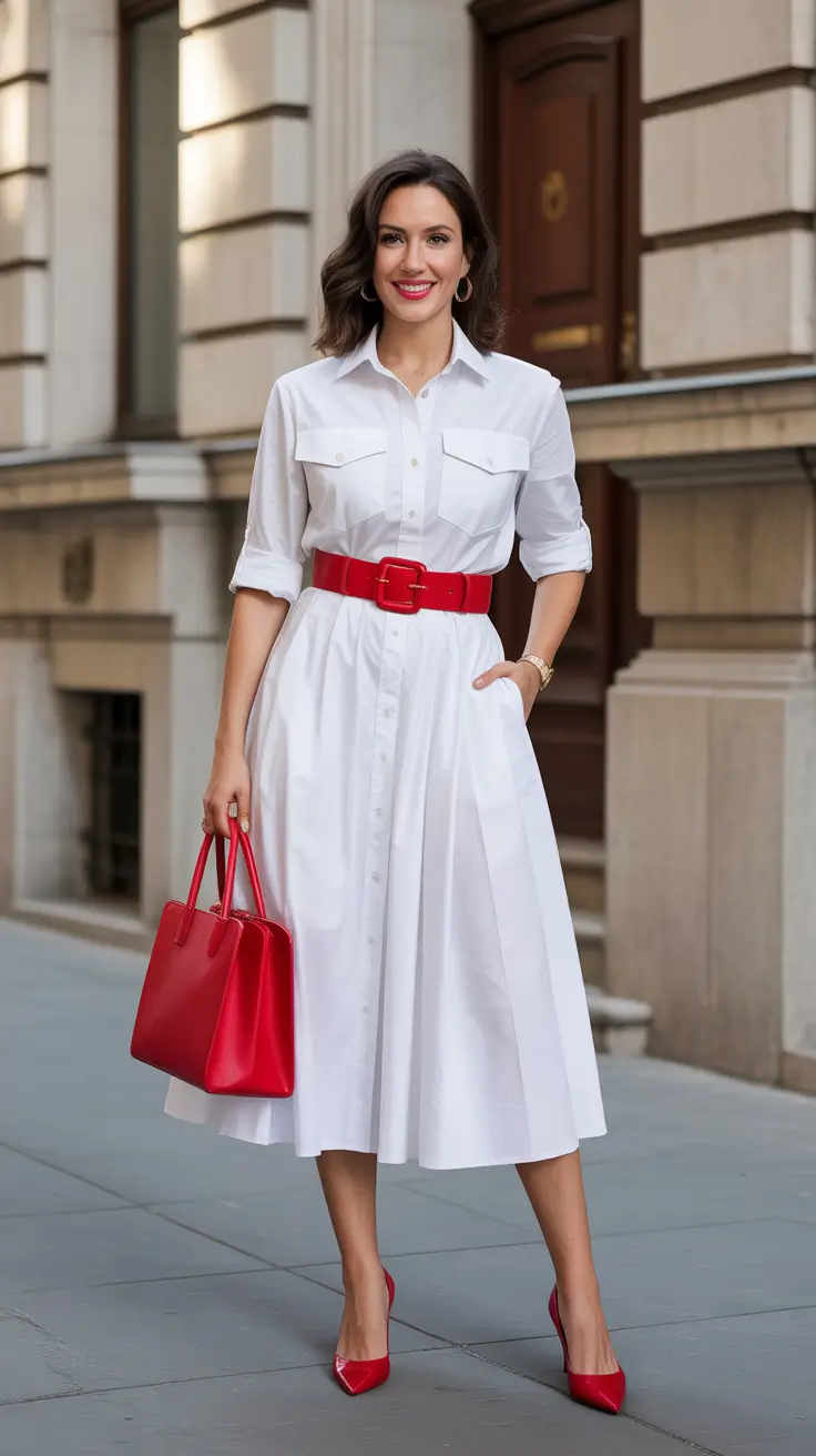 New York style inspiration 2026 Classic Whites with a Pop of Power