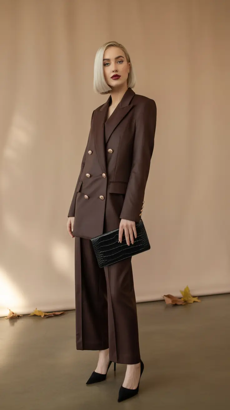 old money outfits for women 2026 Chocolate-Toned Sophistication