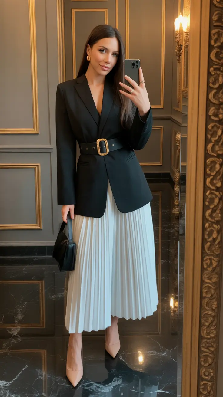 old money outfits for women 2026 Soft Power in Pleats