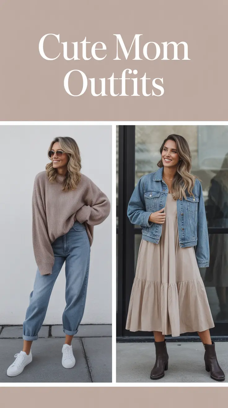 Cute Mom Outfits 2026: Everyday Chic, Comfy & Sporty Looks You’ll Actually Want to Wear