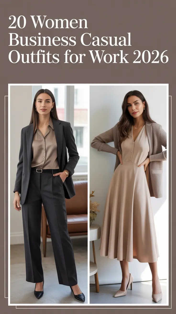 Women Business Casual Outfits for Work 2026: Cute, Trendy & Easy Summer-to-Winter Looks