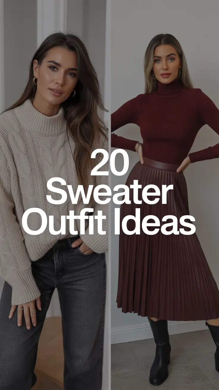 Sweater Outfit Ideas 2026: 25 Cozy, Chic & Oversized Looks to Try This Year