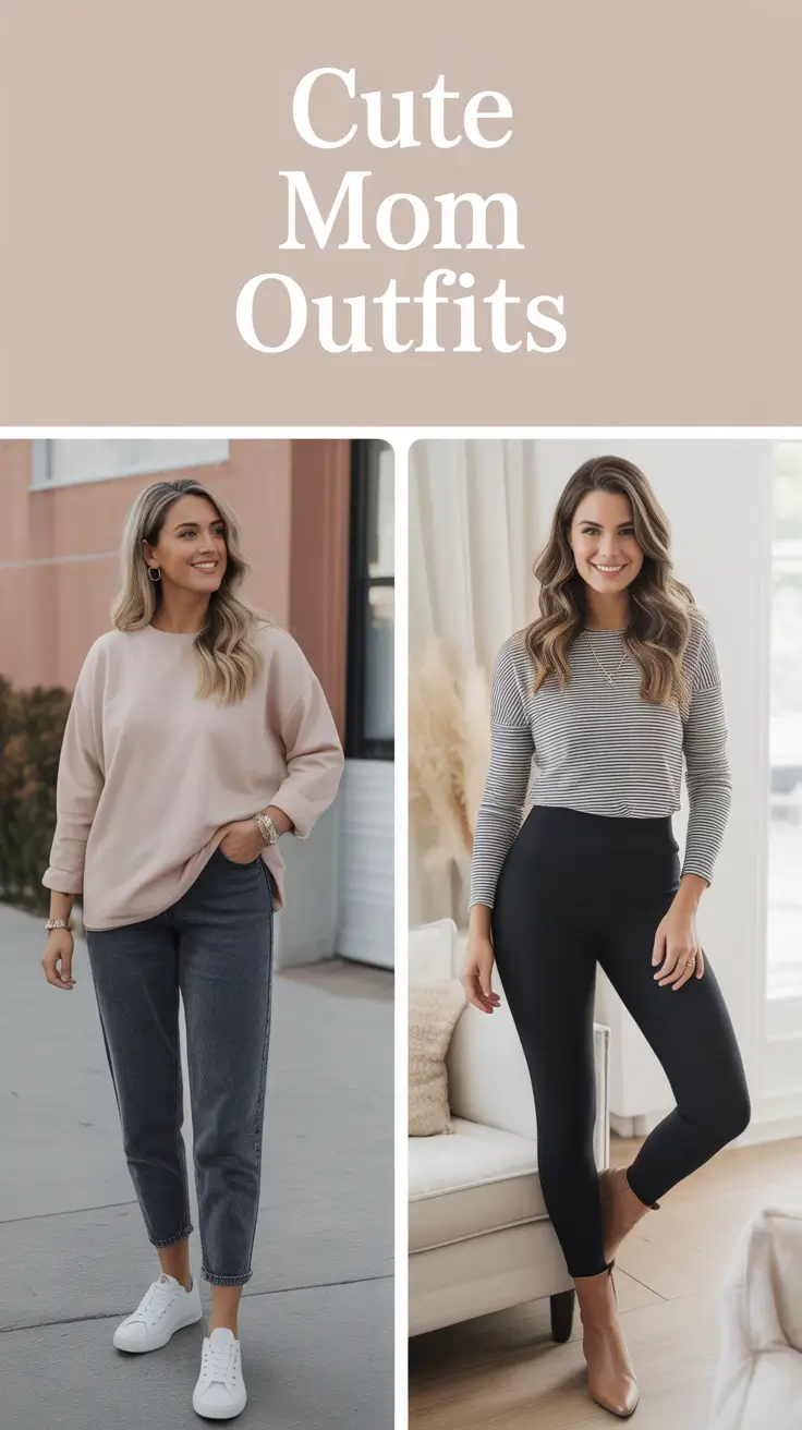 Cute Mom Outfits 2026: Everyday Chic, Comfy & Sporty Looks You’ll Actually Want to Wear