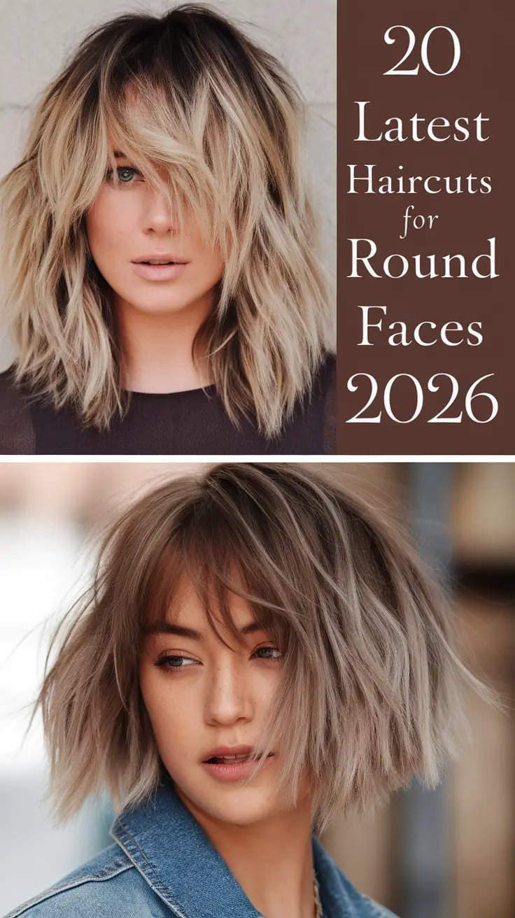 Latest Haircuts for Round Faces 2026 – Modern Bob, Long Layers & Perfect Bangs