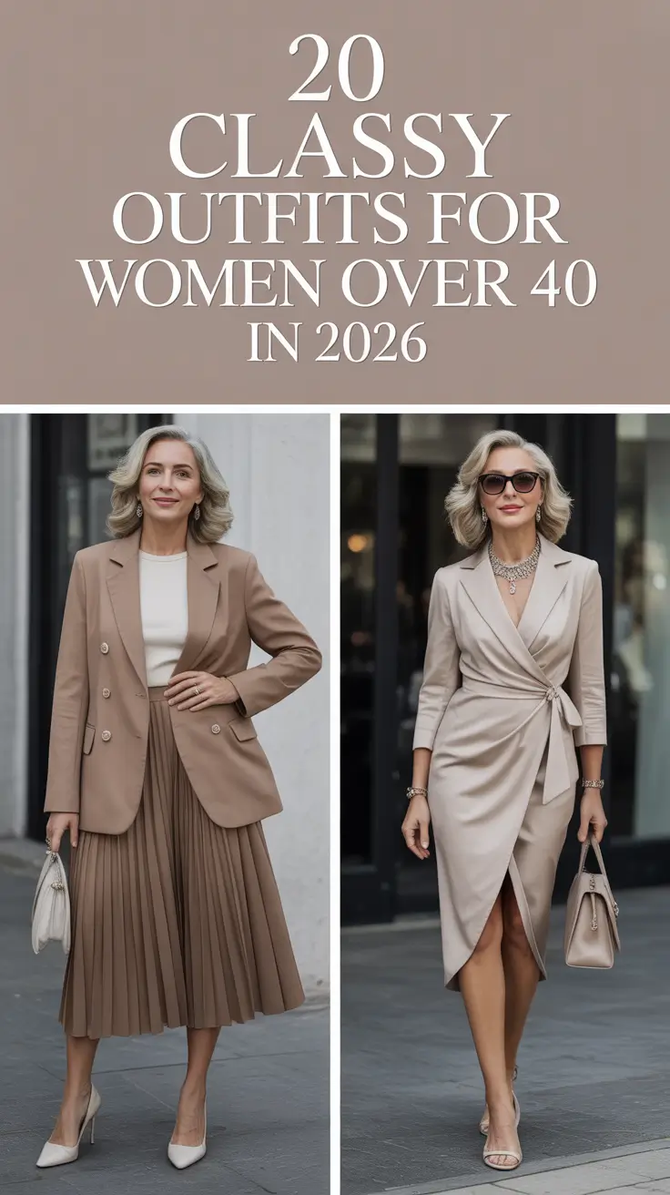 Classy Outfits for Women Over 40 in 2026: Elegant, Casual & Confident Style for Every Day