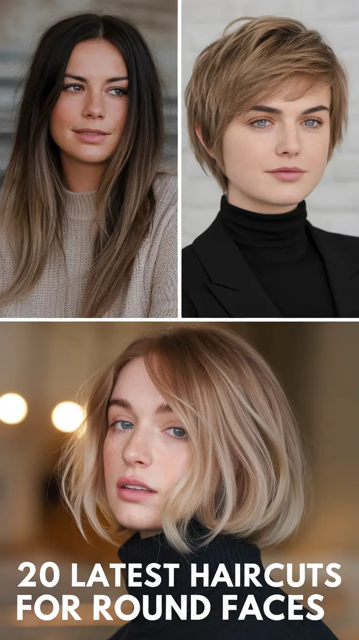 Latest Haircuts for Round Faces 2026 – Modern Bob, Long Layers & Perfect Bangs