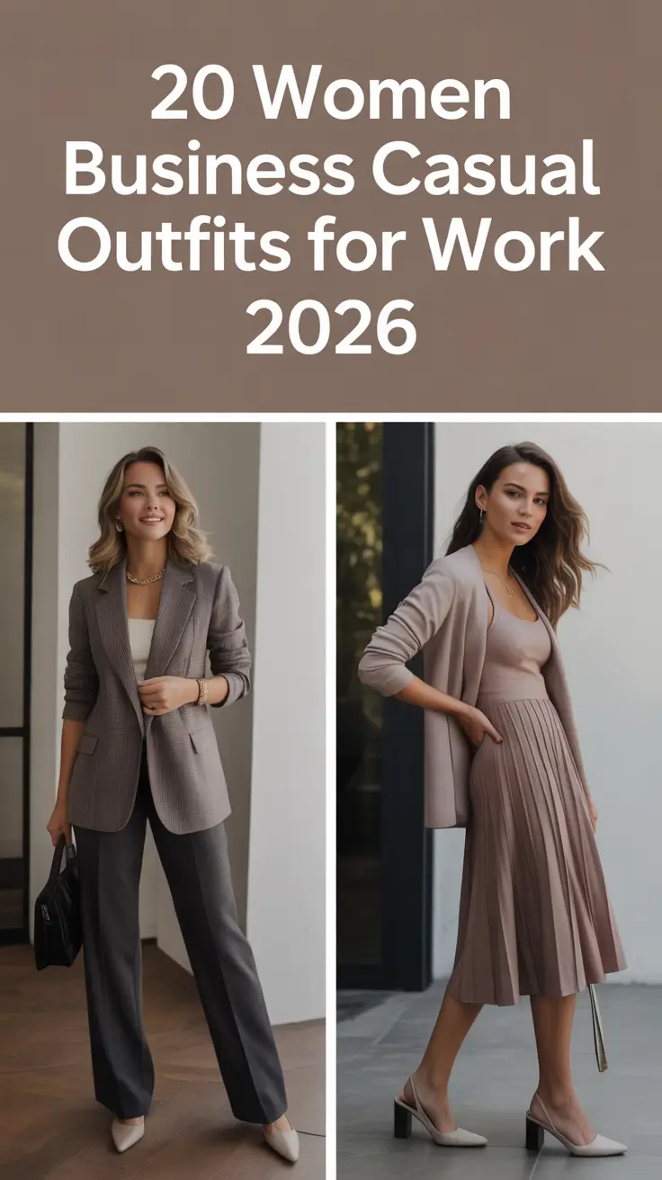 Women Business Casual Outfits for Work 2026: Cute, Trendy & Easy Summer-to-Winter Looks