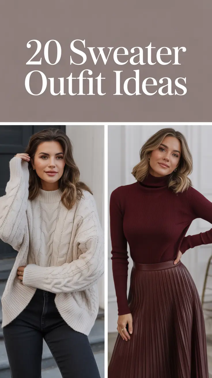 Sweater Outfit Ideas 2026: 25 Cozy, Chic & Oversized Looks to Try This Year