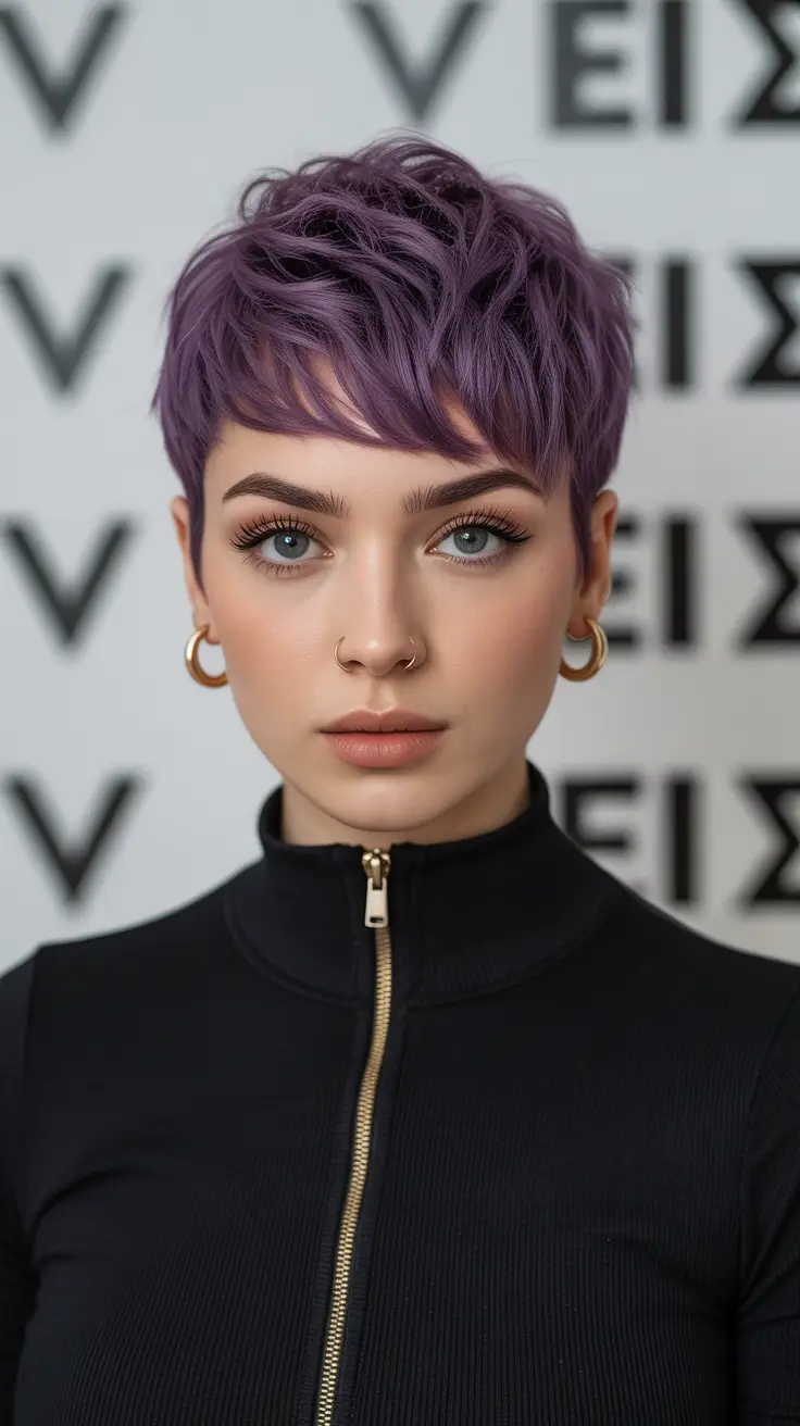 Pixie Haircuts for Women 2026 Violet Textured Pixie -- The Statement Look
