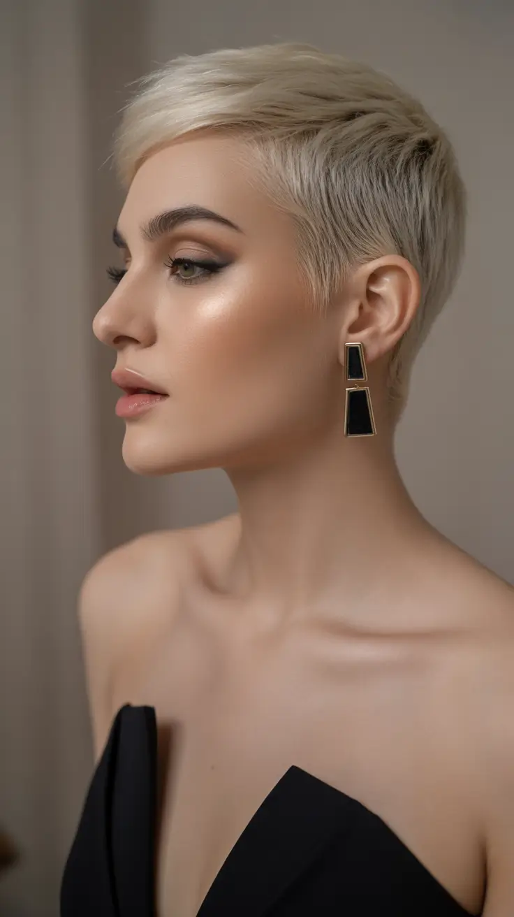 Pixie Haircuts for Women 2026 Frosted Champagne Pixie -- Pure Minimalism