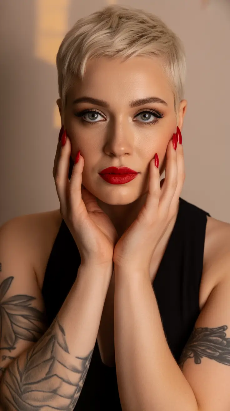 Pixie Haircuts for Women 2026 Ice Blonde Power Pixie