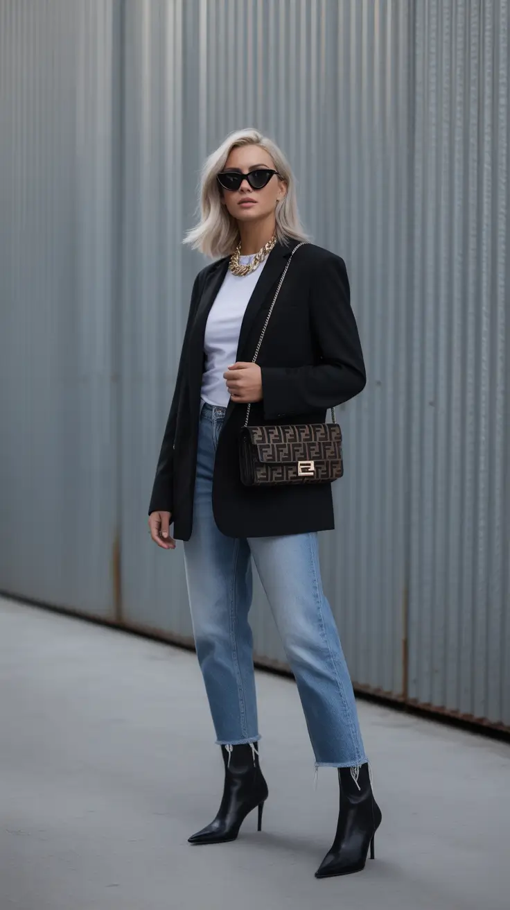 Professional office outfits for work 2026 Modern Denim Edge