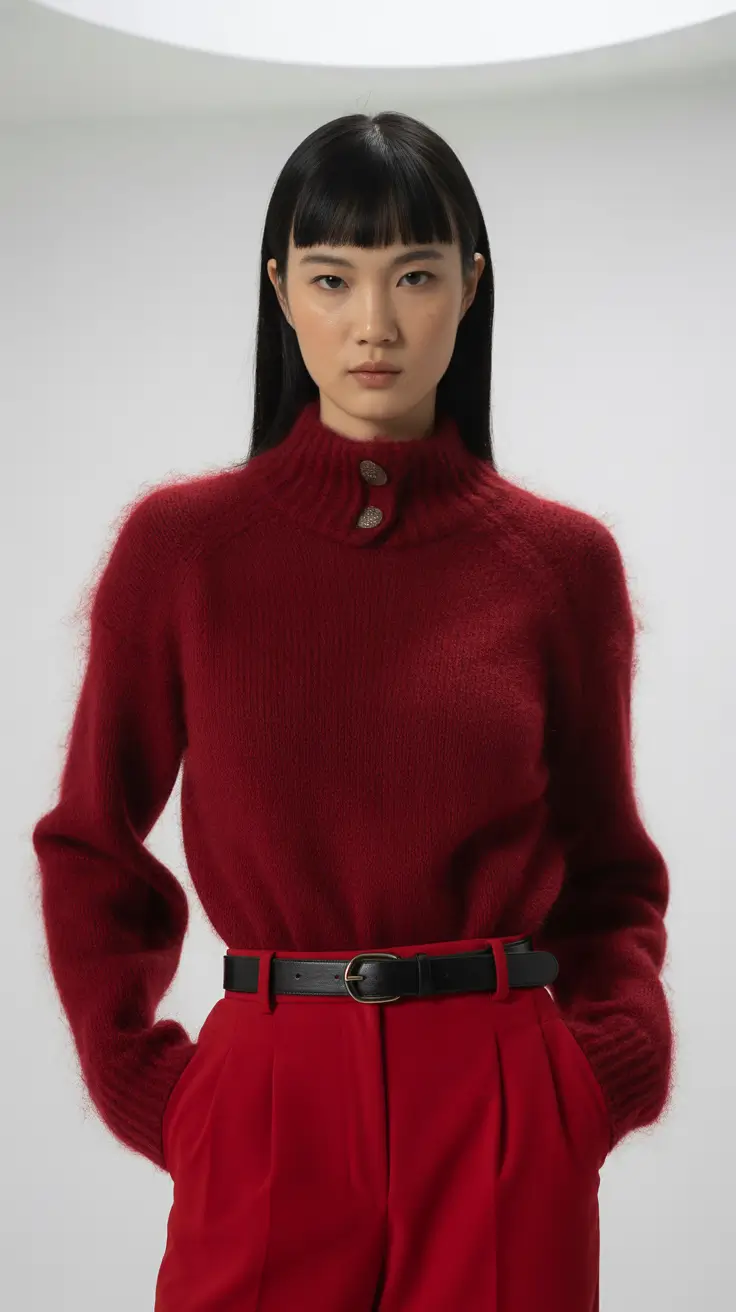 Sweater outfit ideas 2026 Crimson Confidence